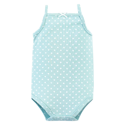 Hudson Baby Cotton Sleeveless Bodysuits, Pink Happy Camper