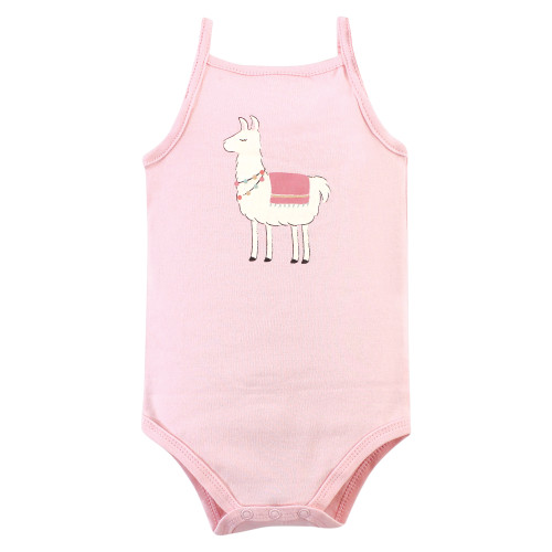 Hudson Baby Cotton Sleeveless Bodysuits, Pink Cactus
