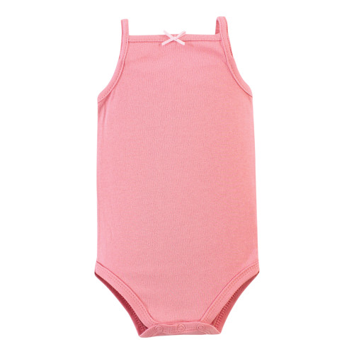Hudson Baby Cotton Sleeveless Bodysuits, Pink Cactus