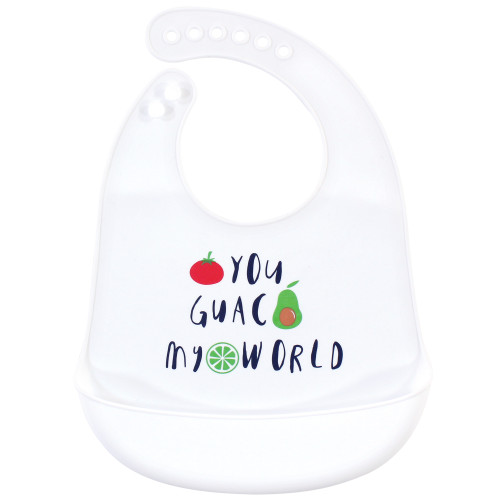 Hudson Baby Silicone Bibs, You Guac My World