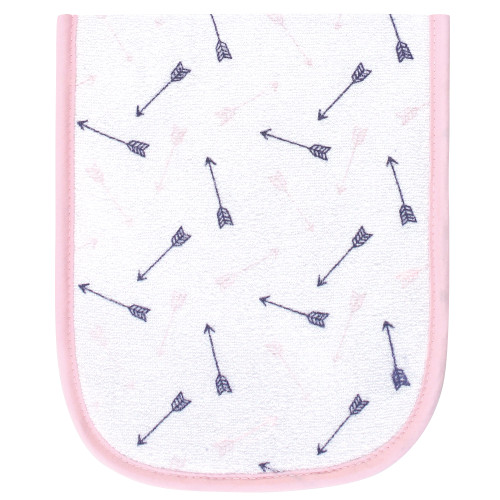 Hudson Baby Cotton Terry Bib and Burp Cloth Set, Love