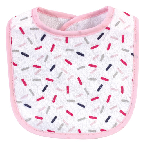 Hudson Baby Cotton Terry Bib and Burp Cloth Set, Cupcake