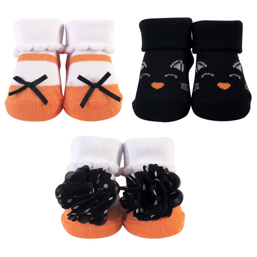 Hudson Baby Socks Boxed Giftset, Black Cat - Main Image