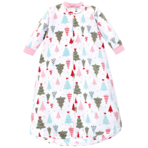 Hudson Baby Long-Sleeve Fleece Sleeping Bag, Sparkle Trees