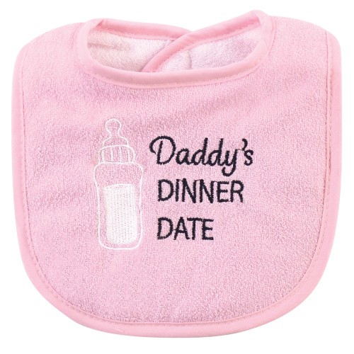Hudson Baby Cotton Terry Bib and Burp Cloth Set, Dinner Date