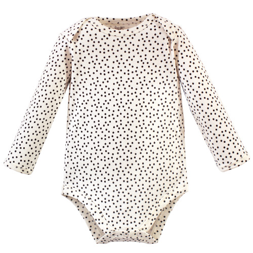 Touched By Nature Organic Cotton Long-Sleeve Bodysuits, Poppy