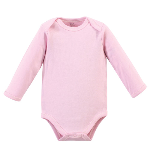 Touched By Nature Organic Cotton Long-Sleeve Bodysuits, Cherry Blossom
