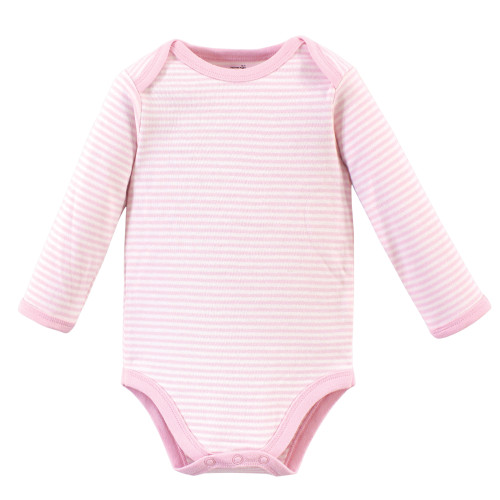 Touched By Nature Organic Cotton Long-Sleeve Bodysuits, Cherry Blossom