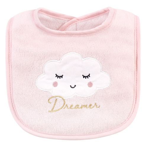 Hudson Baby Cotton Terry Bib and Burp Cloth Set, Dreamer