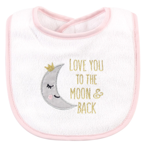 Hudson Baby Cotton Terry Bib and Burp Cloth Set, Dreamer