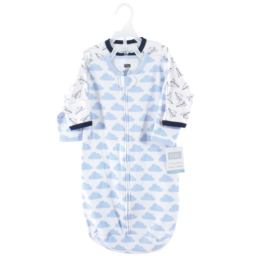 Hudson Baby Cotton Long-Sleeve Wearable Sleeping Bag, Sack, Blanket, Paper Airplane