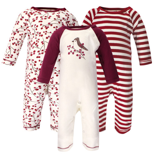 Touched by Nature Organic Cotton Coveralls, Berry Branch