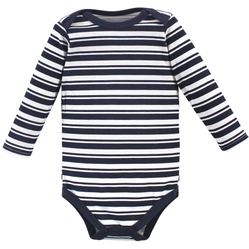 Hudson Baby Cotton Long-Sleeve Bodysuits, Basketball