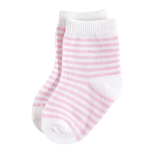 Touched by Nature Organic Cotton Socks, Navy Lt. Pink