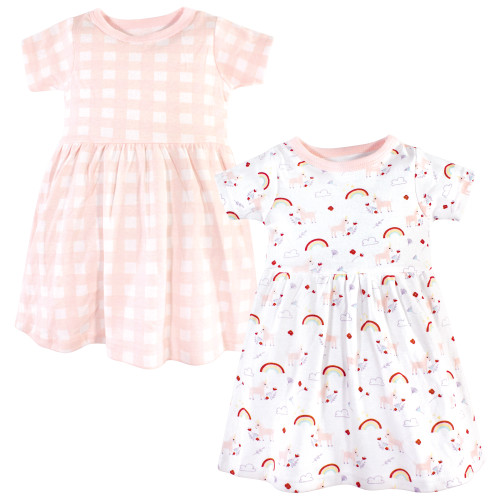 Luvable Friends Girl Dress 2pk, Unicorn