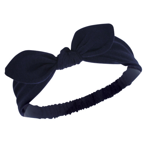 Hudson Baby Cotton and Synthetic Headbands, Blue Floral