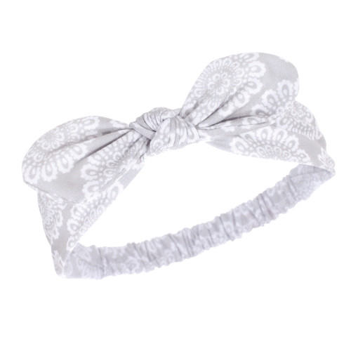 Hudson Baby Cotton and Synthetic Headbands, Lace Medallion
