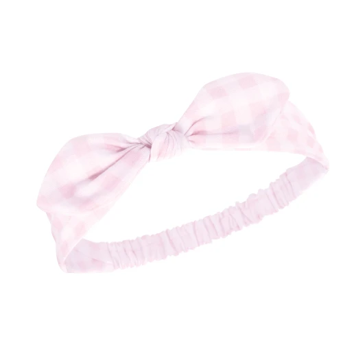 Hudson Baby Cotton and Synthetic Headbands, Pink Bandana