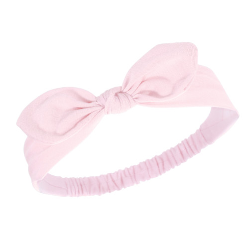 Hudson Baby Cotton and Synthetic Headbands, Pink Bandana
