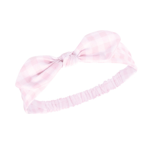 Hudson Baby Cotton and Synthetic Headbands, Pink Bandana