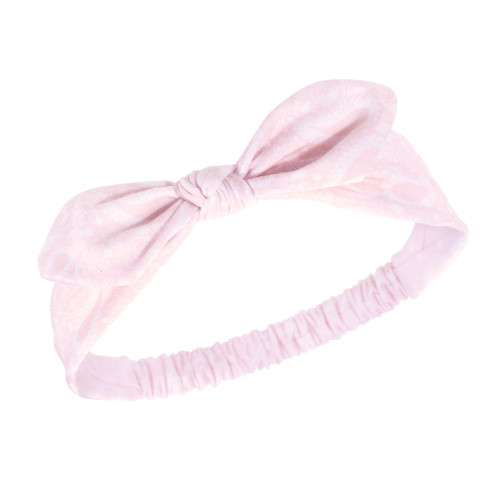 Hudson Baby Cotton and Synthetic Headbands, Pink Bandana