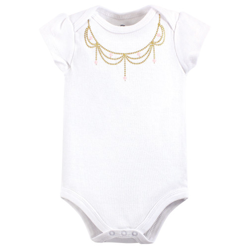 Little Treasure Cotton Bodysuits, Princess Short-Sleeve