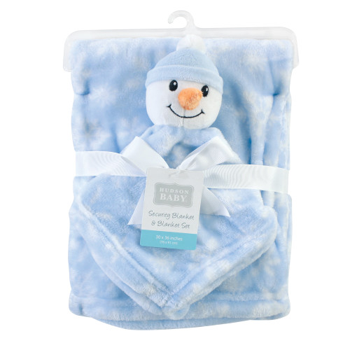 Hudson Baby Plush Blanket with Security Blanket, Snowman