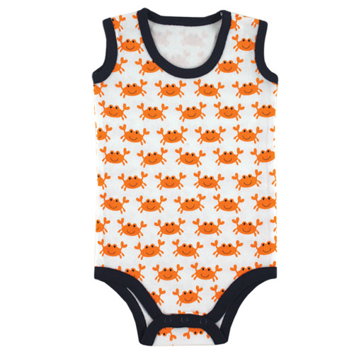 Luvable Friends Cotton Sleeveless Bodysuits, Crab