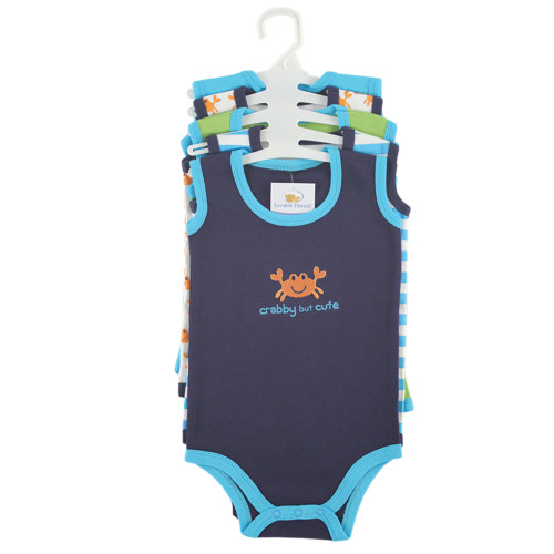 Luvable Friends Cotton Sleeveless Bodysuits, Crab