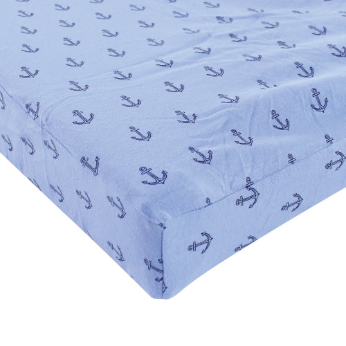 Hudson Baby Cotton Changing Pad Cover, Blue Whale