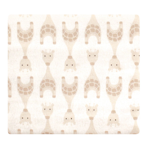 Hudson Baby Cotton Flannel Receiving Blankets Bundle, Neutral Giraffe
