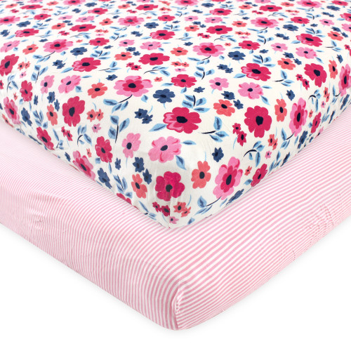 Touched by Nature Organic Cotton Crib Sheet, Garden Floral