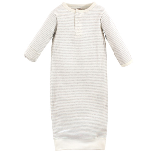 Touched by Nature Organic Cotton Henley Gowns, Hedgehog