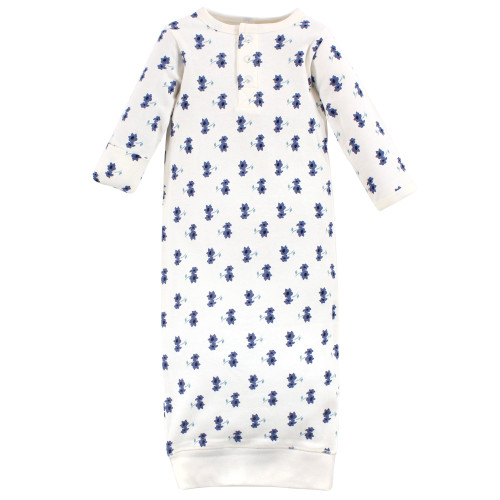 Touched by Nature Organic Cotton Henley Gowns, Garden Floral