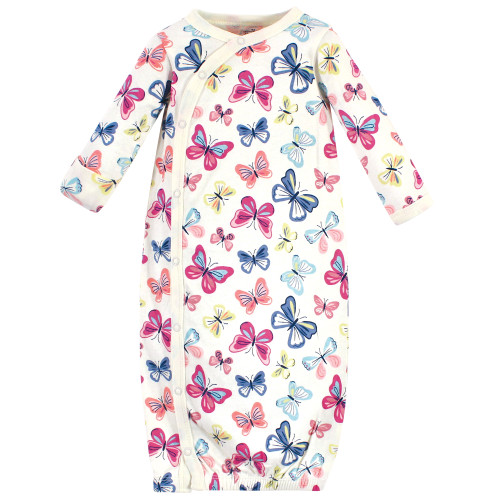 Touched by Nature Organic Cotton Kimono Gowns, Bright Butterflies