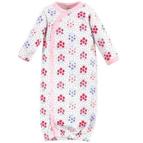Touched by Nature Organic Cotton Kimono Gowns, Floral Dot