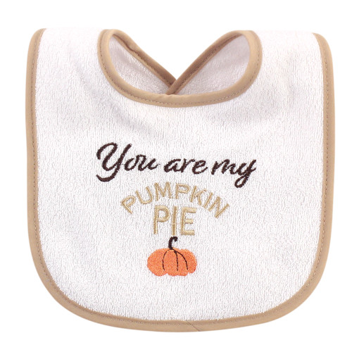 Hudson Baby Cotton Terry Drooler Bibs with Fiber Filling, Holiday Boy Onederful