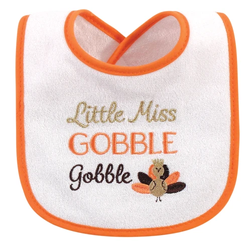 Hudson Baby Cotton Terry Drooler Bibs with Fiber Filling, Holiday Girl I Am One