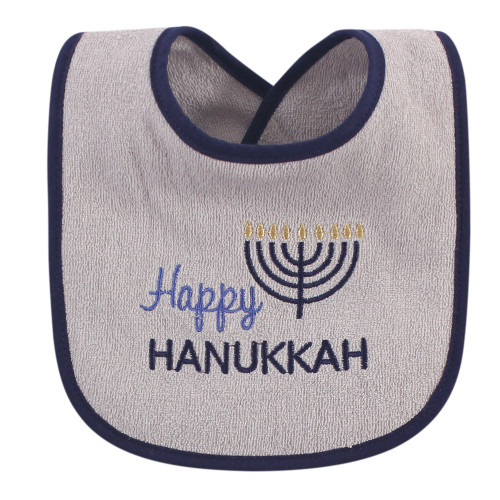 Hudson Baby Cotton Terry Drooler Bibs with Fiber Filling, Holiday Boy Bow Tie