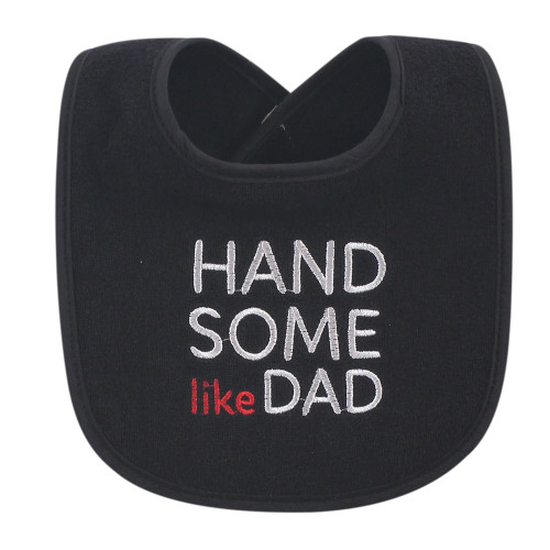 Hudson Baby Cotton Terry Drooler Bibs with Fiber Filling, Holiday Boy Bow Tie