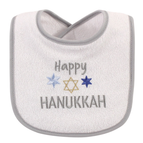 Hudson Baby Cotton Terry Drooler Bibs with Fiber Filling, Holiday Unisex