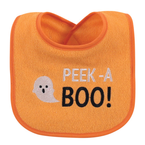 Hudson Baby Cotton Terry Drooler Bibs with Fiber Filling, Holiday Unisex