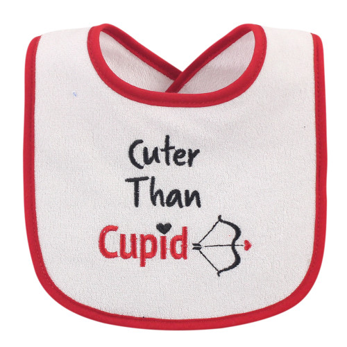 Hudson Baby Cotton Terry Drooler Bibs with Fiber Filling, Holiday Unisex