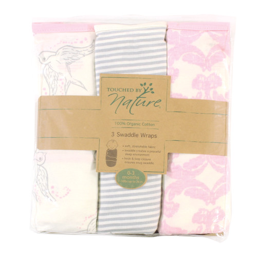 Touched by Nature Organic Cotton Swaddle Wraps, Bird