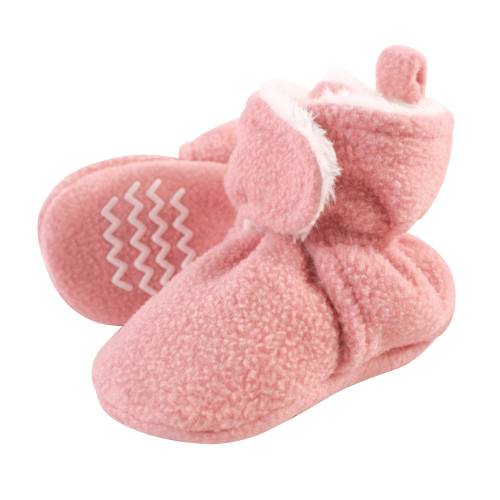 Hudson Baby Sherpa Lined Booties, Strawberry Pink
