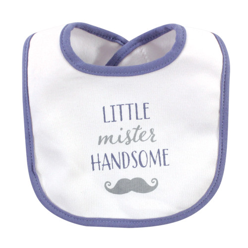 Hudson Baby Cotton Bibs, Little Mister Handsome
