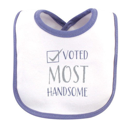 Hudson Baby Cotton Bibs, Little Mister Handsome