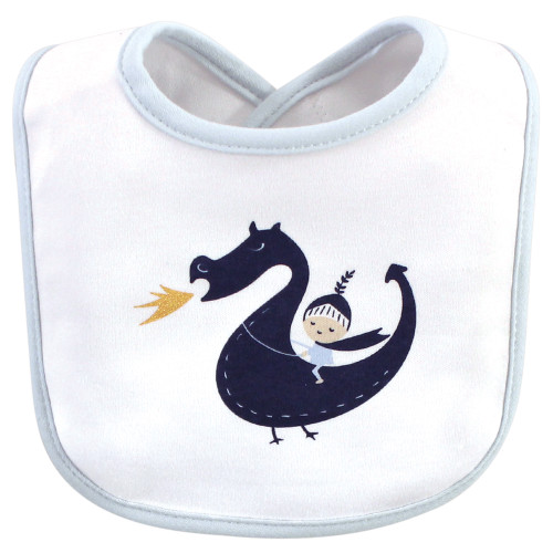 Hudson Baby Cotton Bibs, Handsome As A Prince