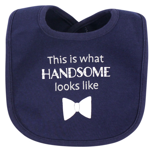 Hudson Baby Cotton Bibs, Handsome Like Daddy