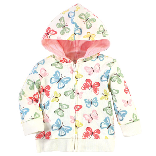 Touched by Nature Organic Cotton Hoodie, Bodysuit or Tee Top, and Pant, Butterflies Toddler